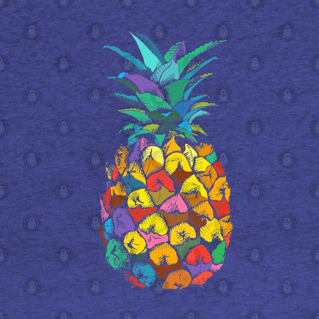 Colorful Pineapple by Luve